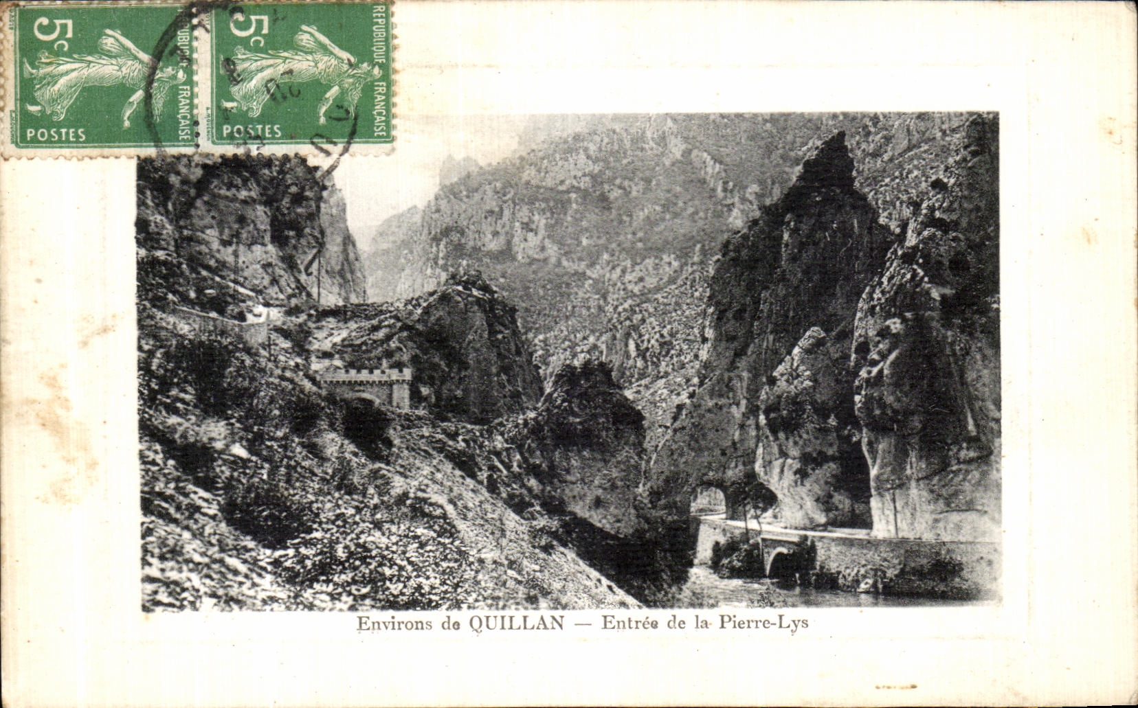 CPA Environs de Quillan Entree de La Pierre Lys