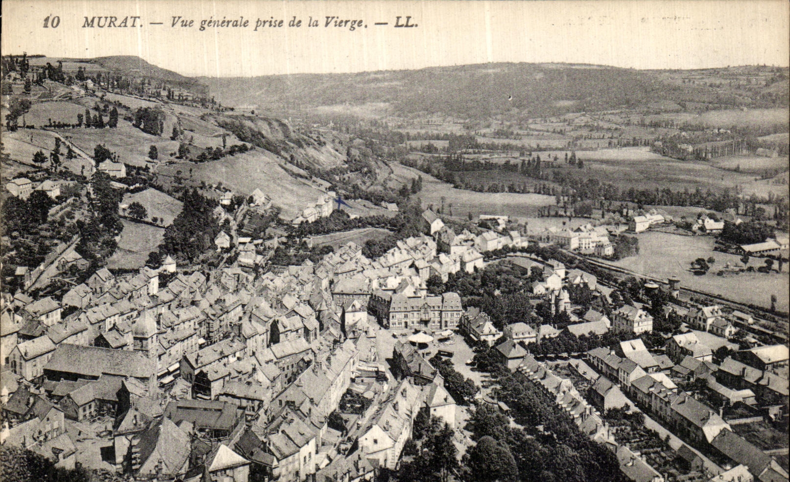 VINTAGE POSTCARD L Auvergne Murat View taken of the Virgin