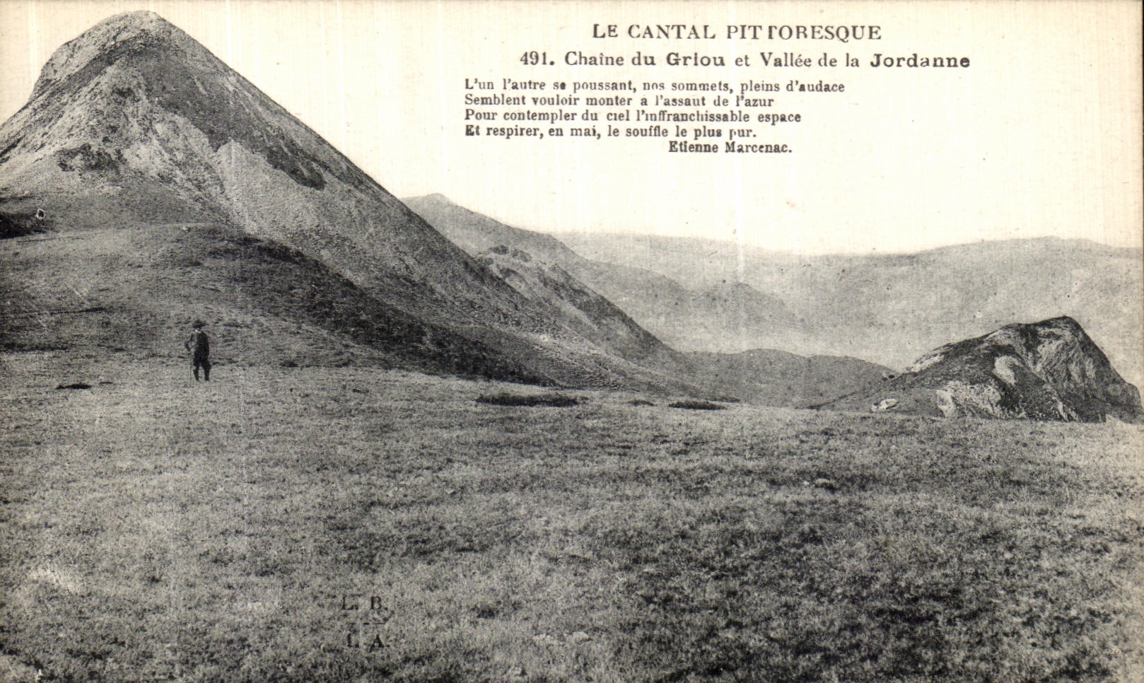 VINTAGE POSTCARD the Picturesque Cantal Chains griou and Vallee of Jordanne