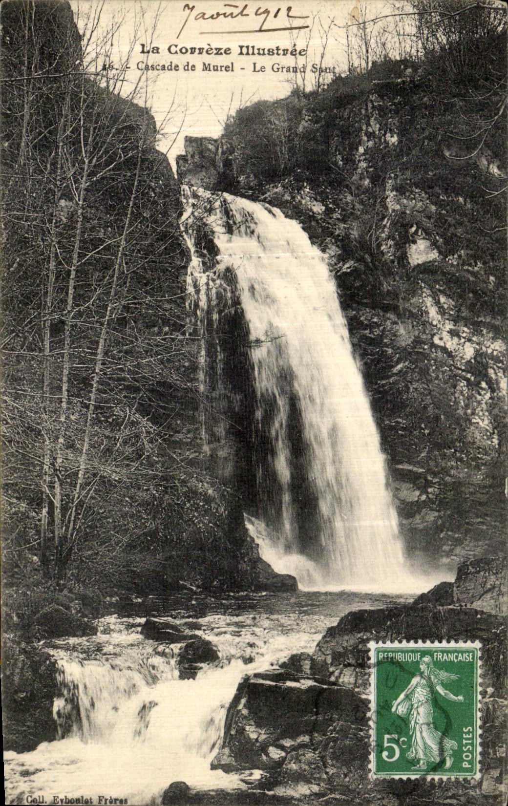 VINTAGE POSTCARD Murel the Great Jump Cascades of Murel