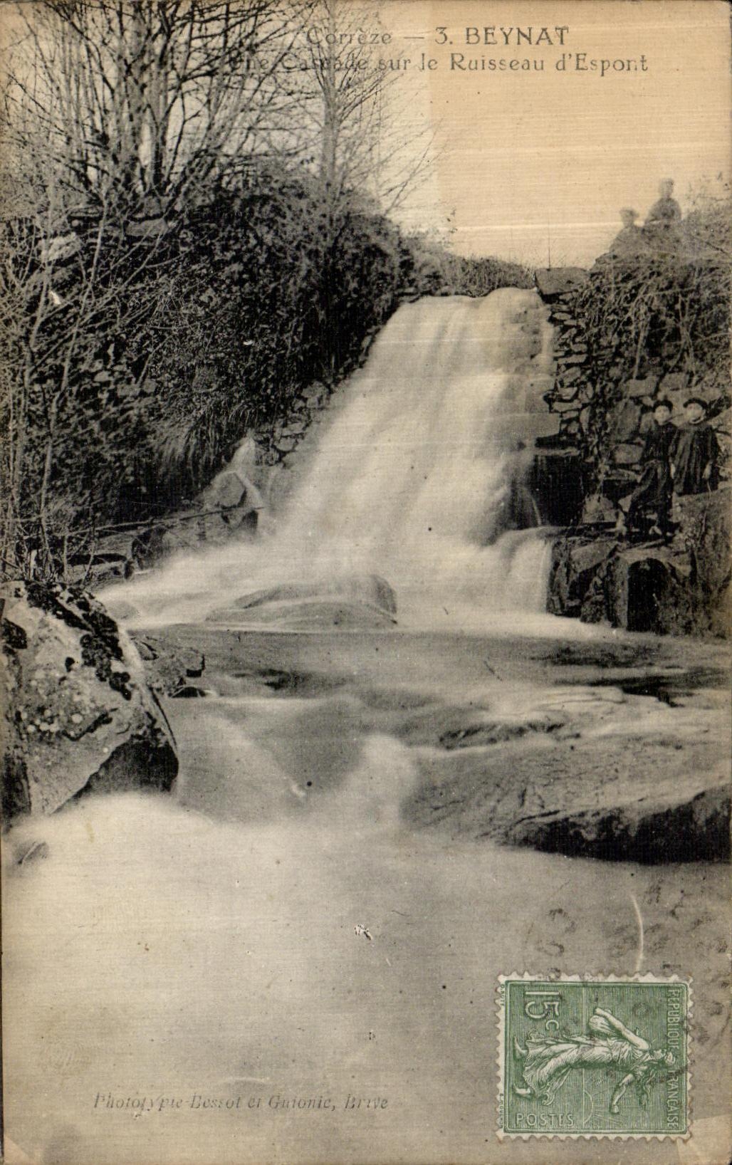 VINTAGE POSTCARD Beynat On the Brook D Espont