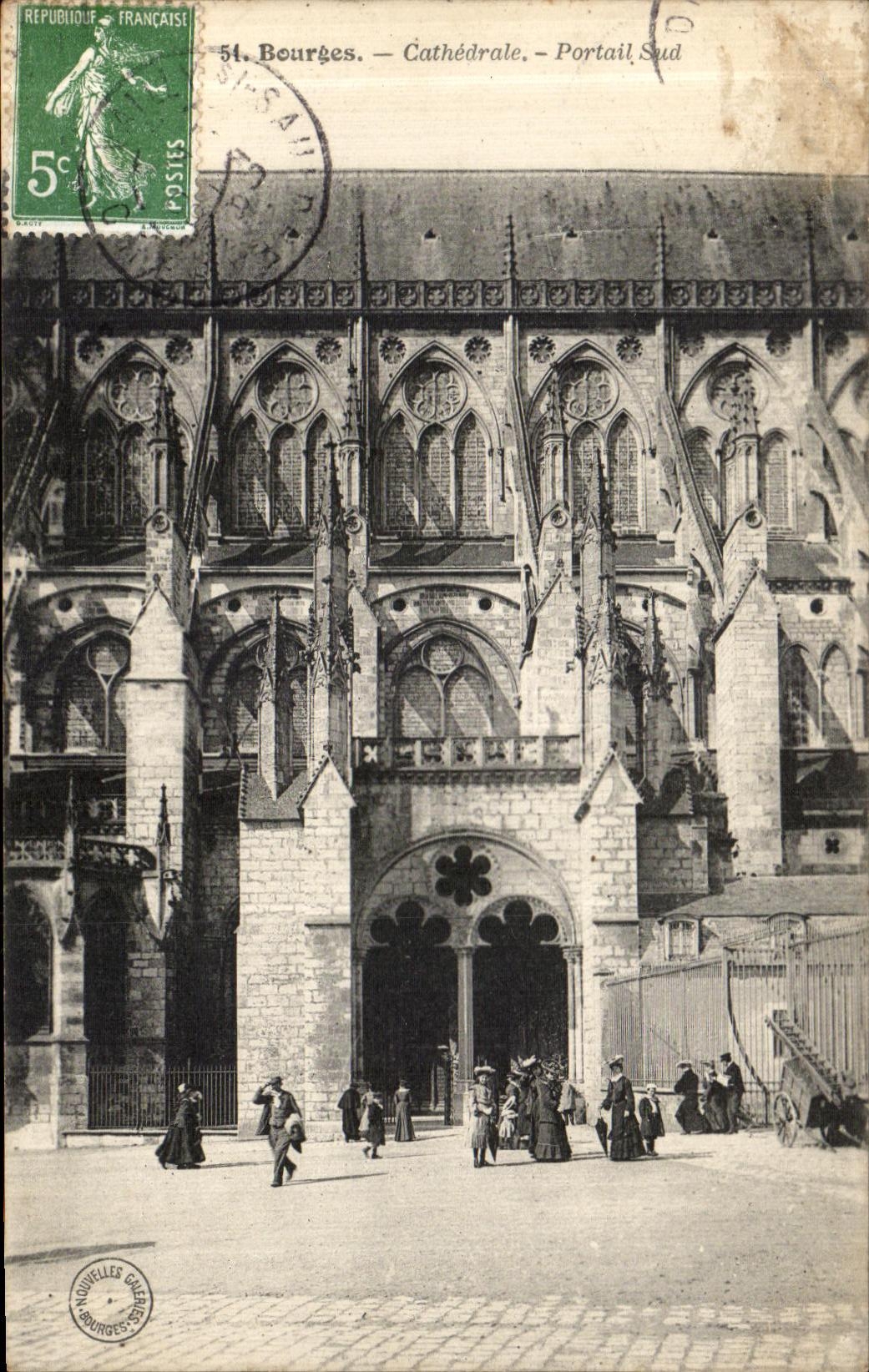 Puerta meridional de la catedral de Bourges de la POSTAL de la VENDIMIA