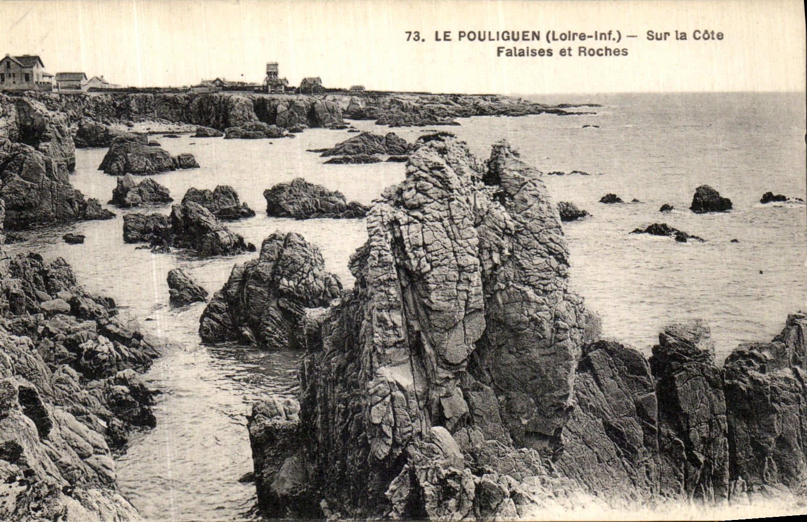 VINTAGE POSTCARD Pouliguen On the Dimension Flaises And Roches