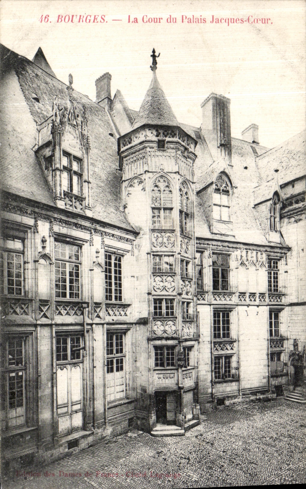 Corte de Bourges de la POSTAL de la VENDIMIA del corazon de Jacques del paladar