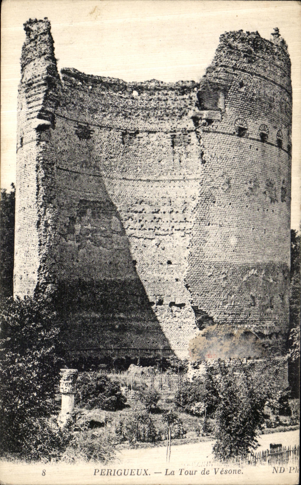 POSTAL Perigueux de la VENDIMIA la torre de Vesone
