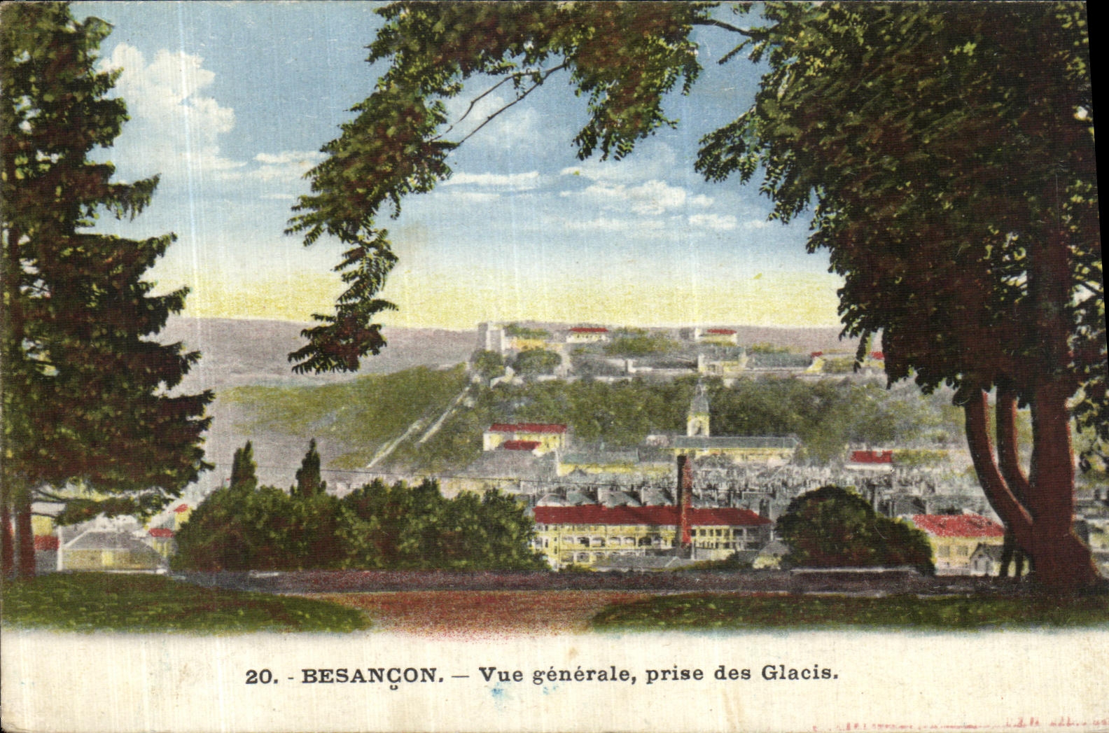 CPA Besancon Vue generale prise des Glacis
