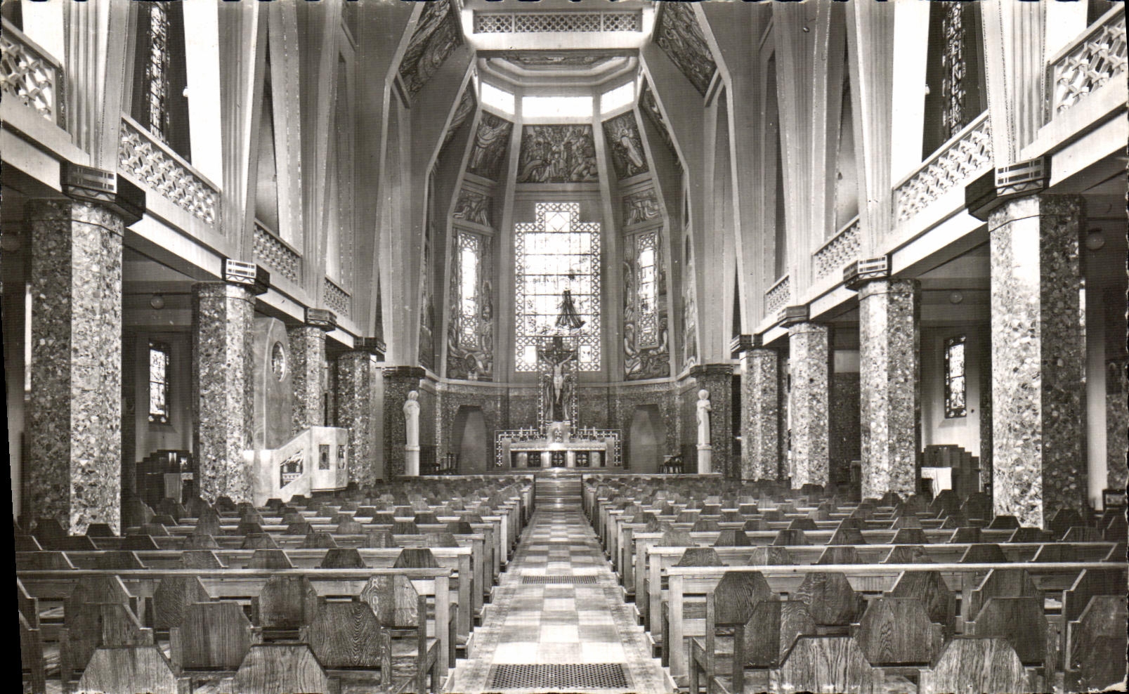 CPSM Church St Jean Bosco Paris the Central Nave