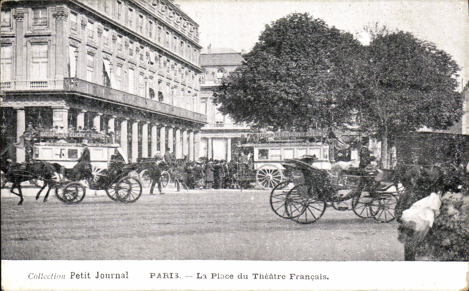 VINTAGE POSTCARD Collection Small Paris Newspaper the Place of the French Theater