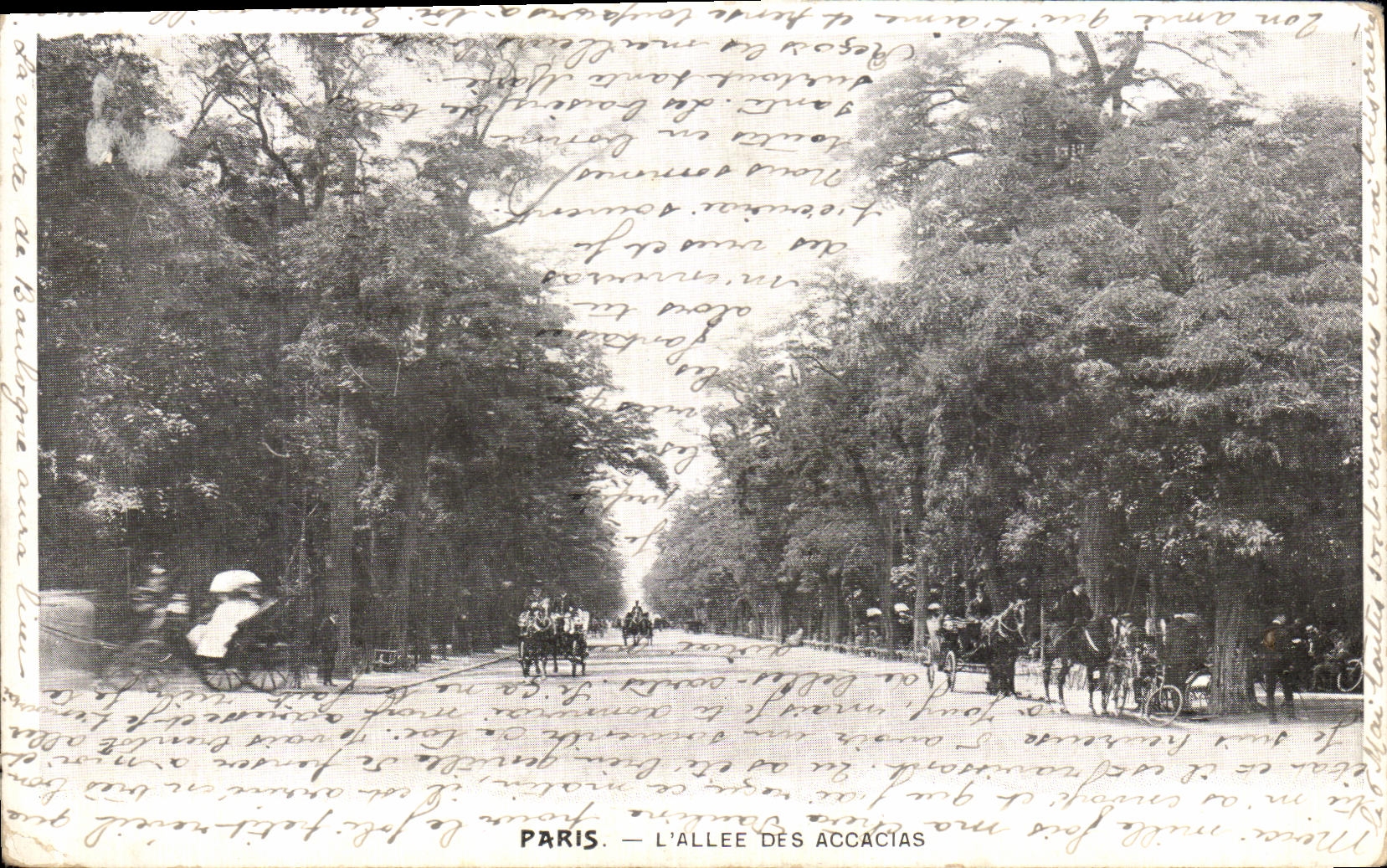 VINTAGE POSTCARD Paris L Gone Of Accacias