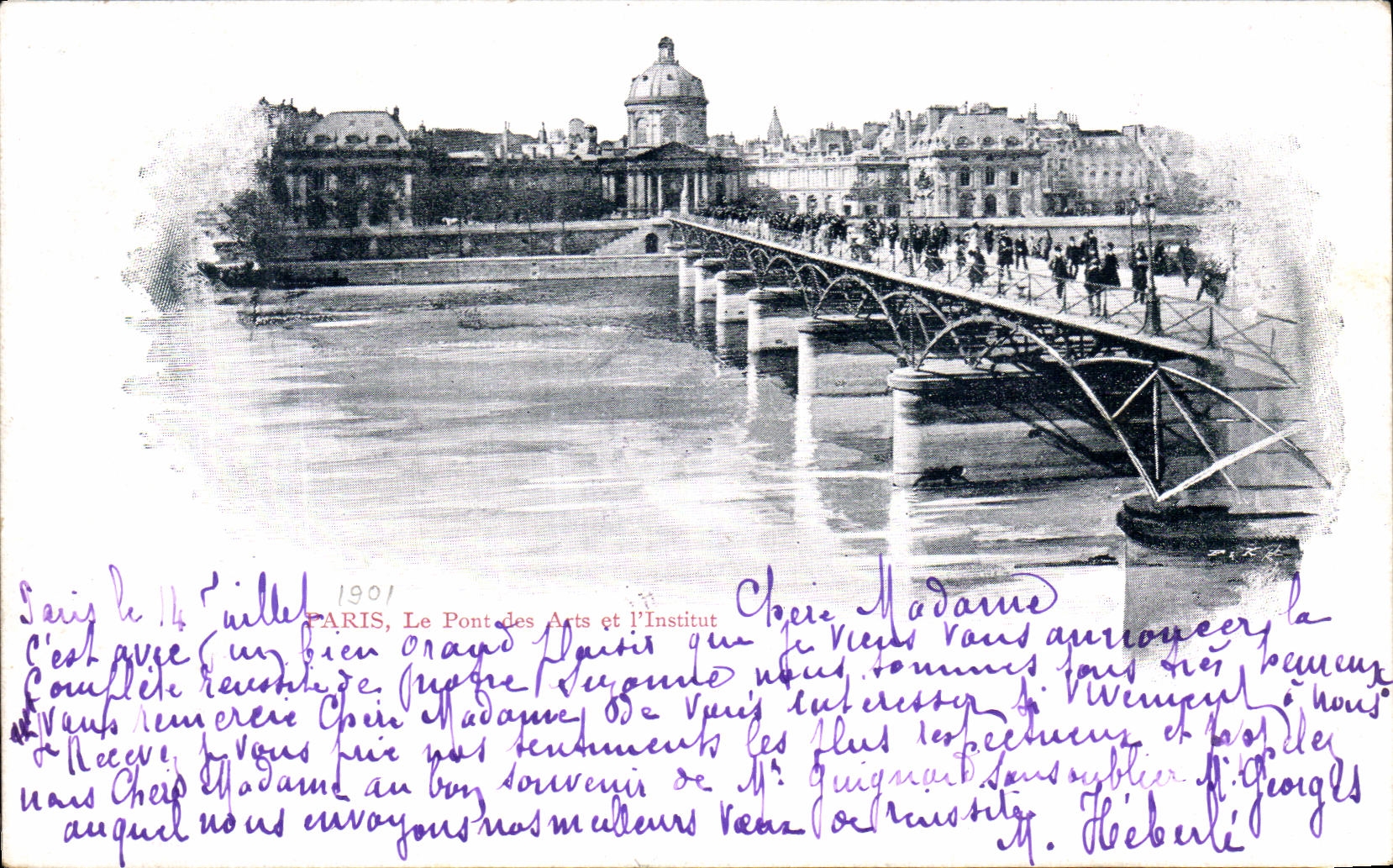 CPA Paris Le Pont des Arts et l Institut