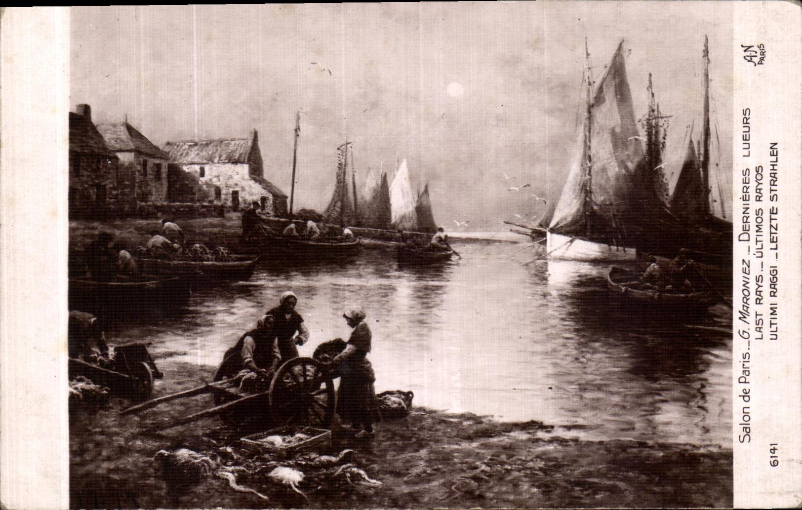 CPA Salon de Paris G Maroniez Dernieres Lueurs 