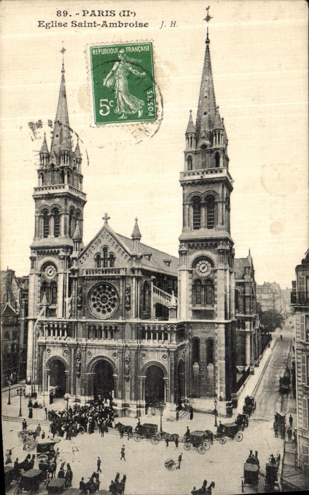 VINTAGE POSTCARD Paris Sainte Ambroise