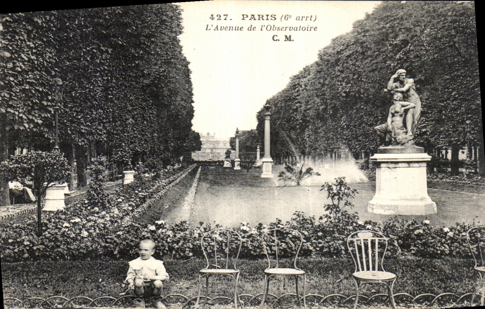 VINTAGE POSTCARD Paris L Avenue of L Observatory