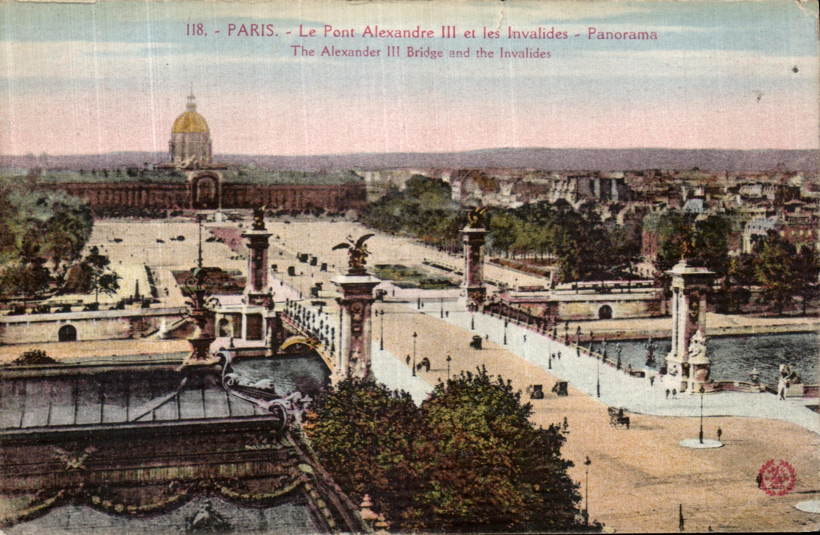 CPA Paris Le Pont Alexandre III et les Invalides Panorama
