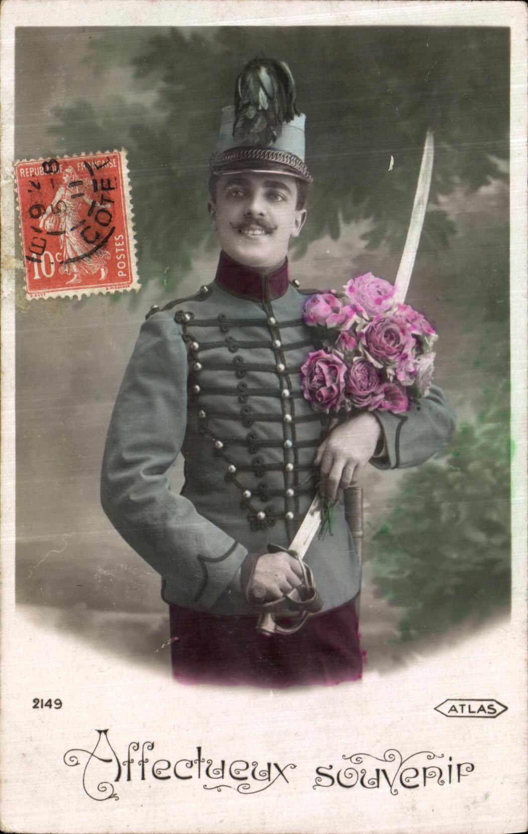 VINTAGE POSTCARD Affectionate Militaria Souvenir
