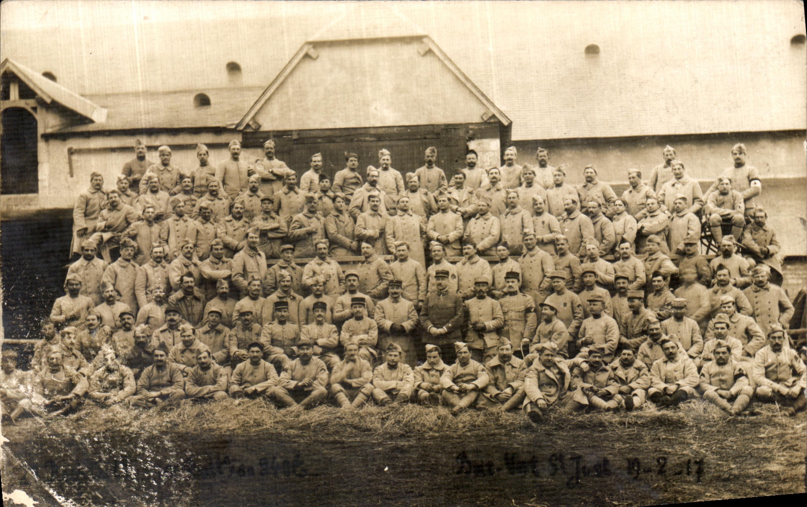 Real photo Green heart St Dear Just 1917 Soldats Militaria