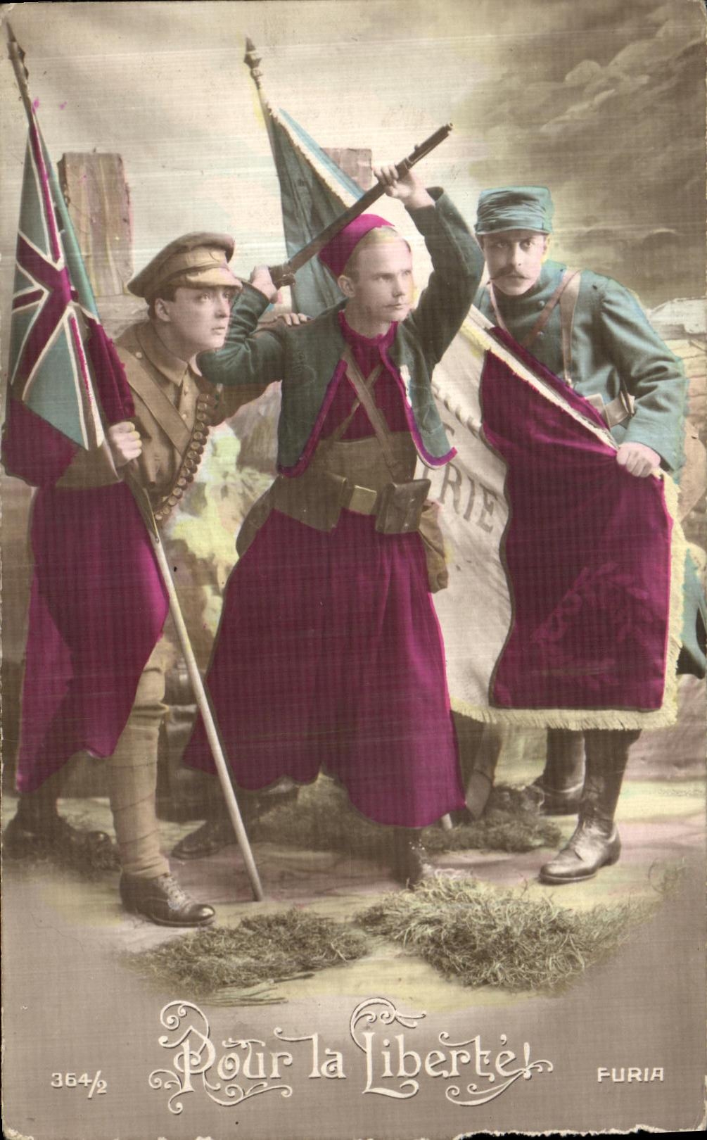 CPA Pour La Liberte Soldats Militaria