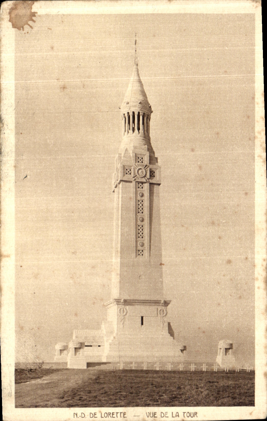 VINTAGE POSTCARD NR D of Lorette Seen of the Tower