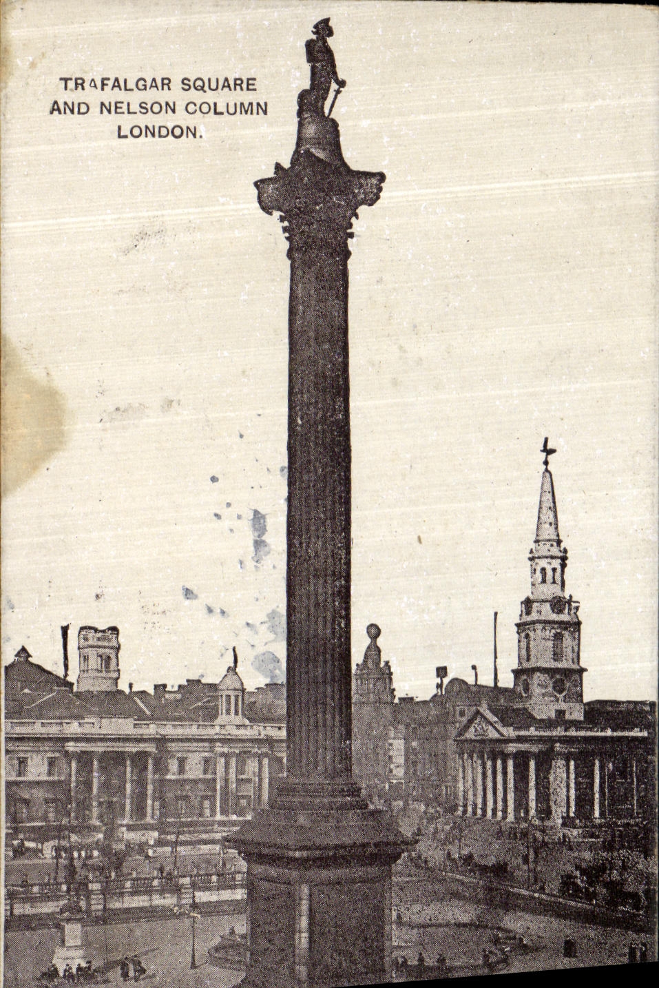 CPA Trafalgar Square And Nelson Column London 