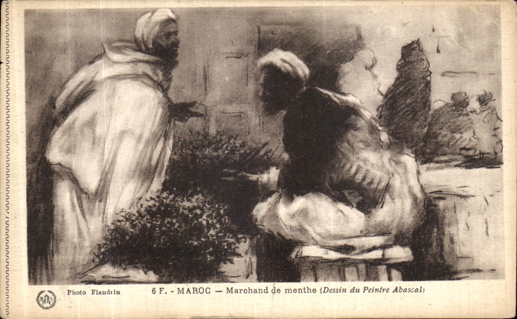 VINTAGE POSTCARD Morocco Commercial Abascal Mint