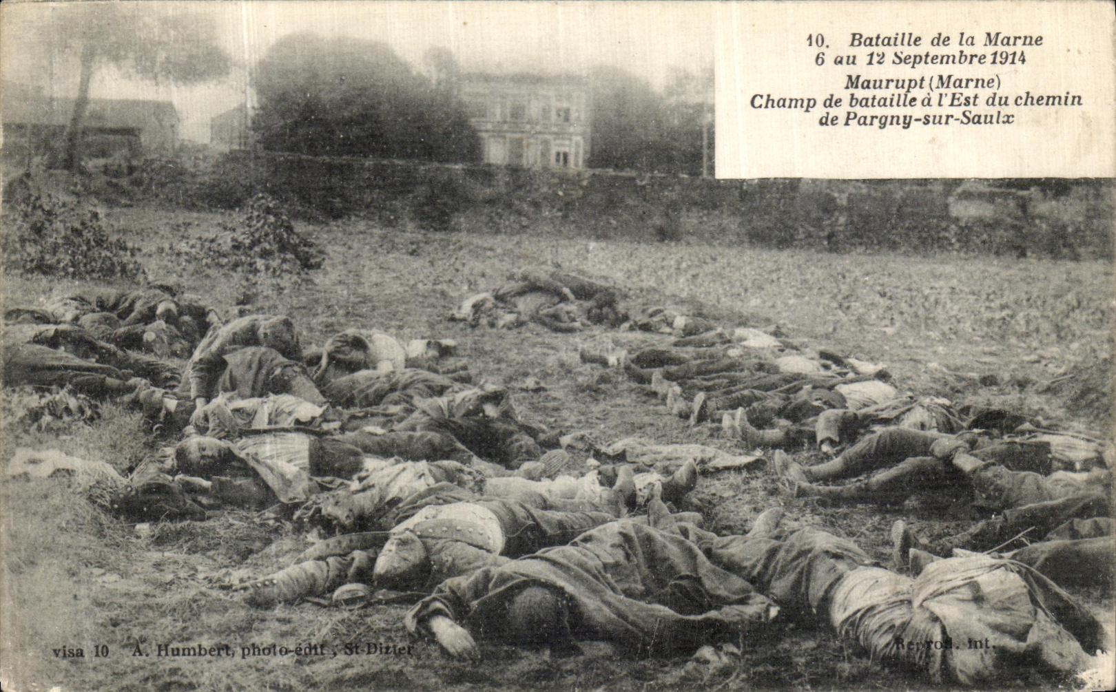 VINTAGE POSTCARD Maurupt Battle field L Is way De Pargny On Saulx Militaria