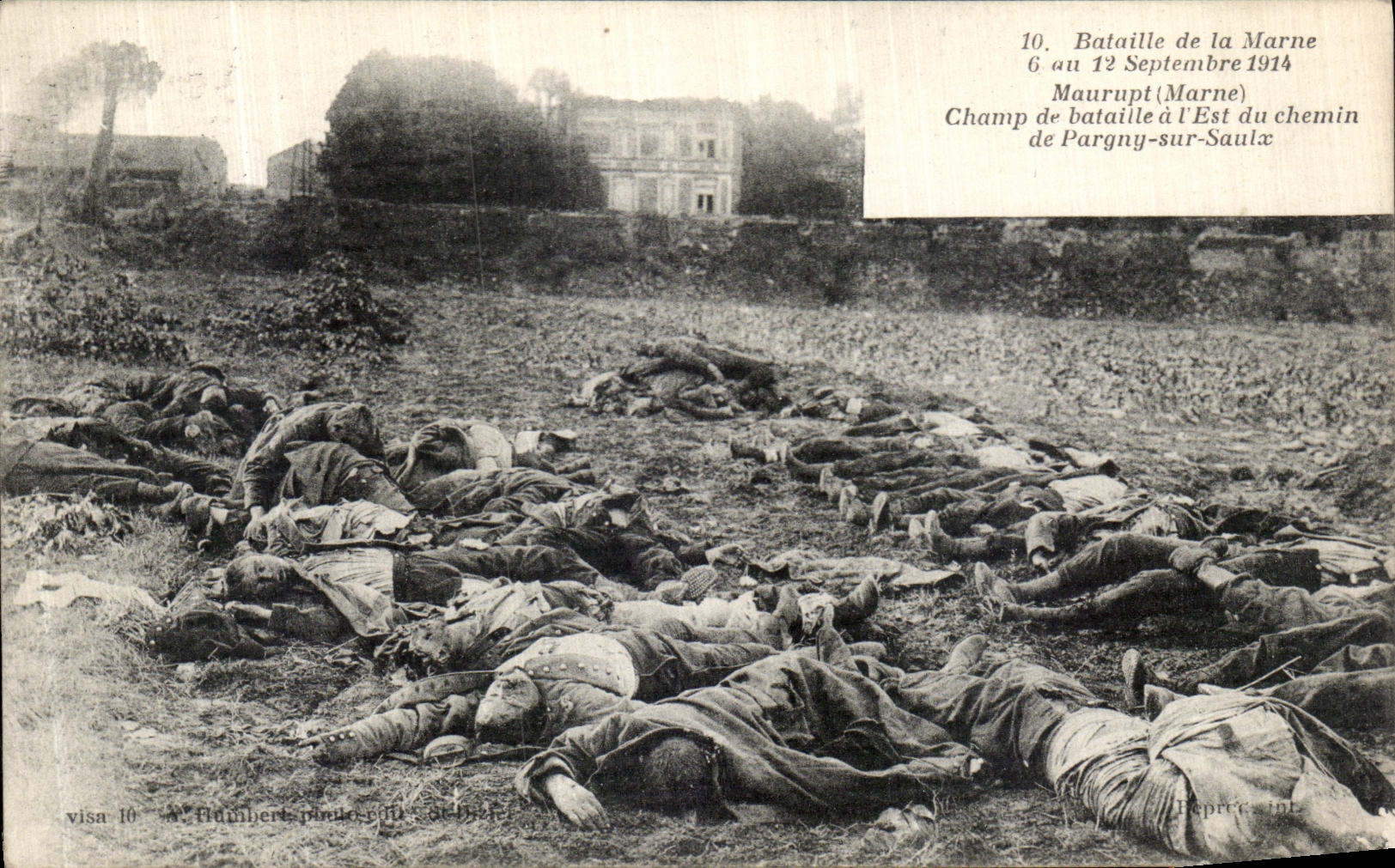 La POSTAL Bataille de la VENDIMIA del campo de batalla de Marne Maurupt tiene es manera de Pargny en Saulx Militaria