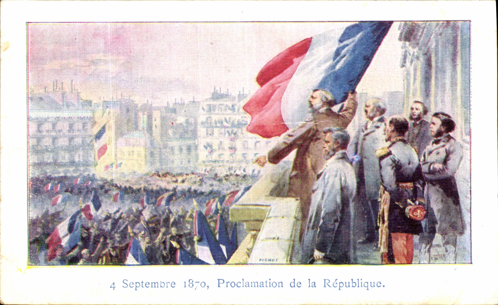 CPA Proclamation de la Republique 4 septembre 1870