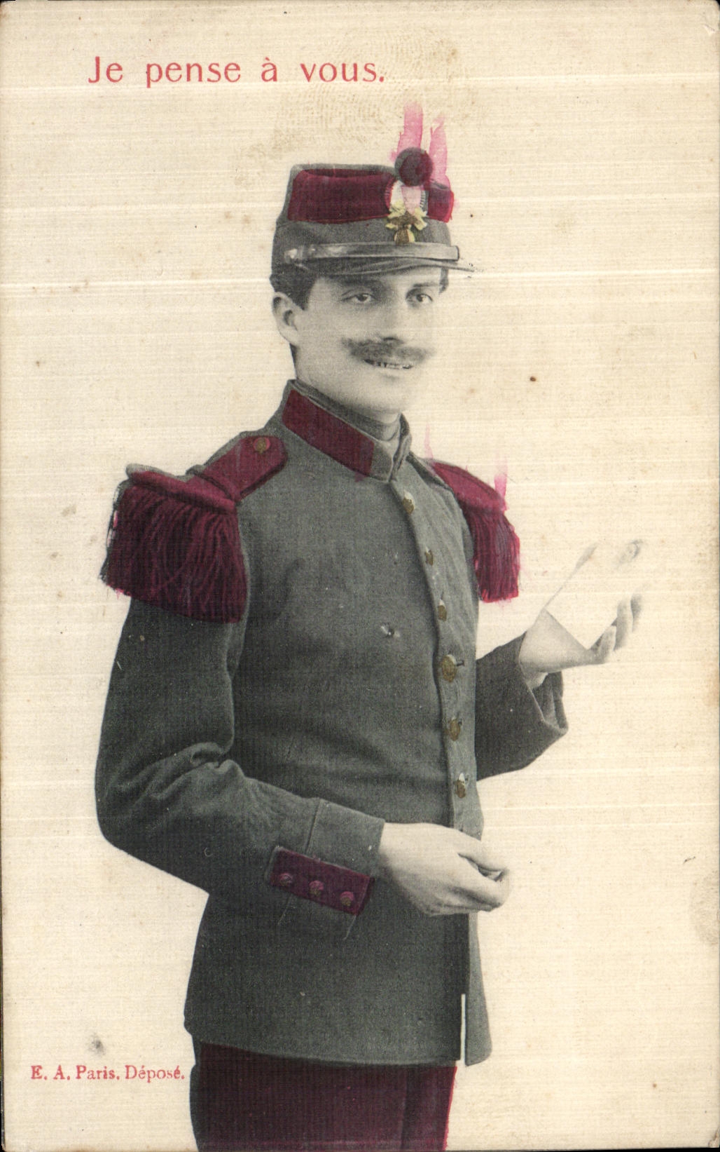 VINTAGE POSTCARD I Think has to You Militaria