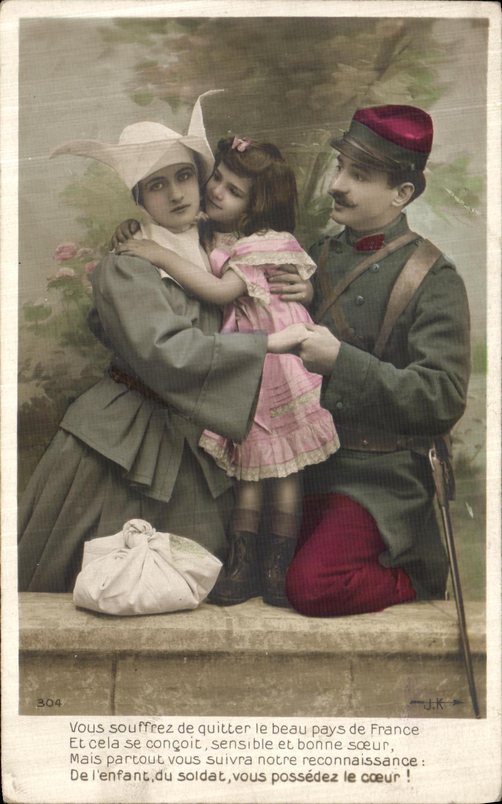 CPA Vous Souffrez de Quitter Le Beau Pays de France 