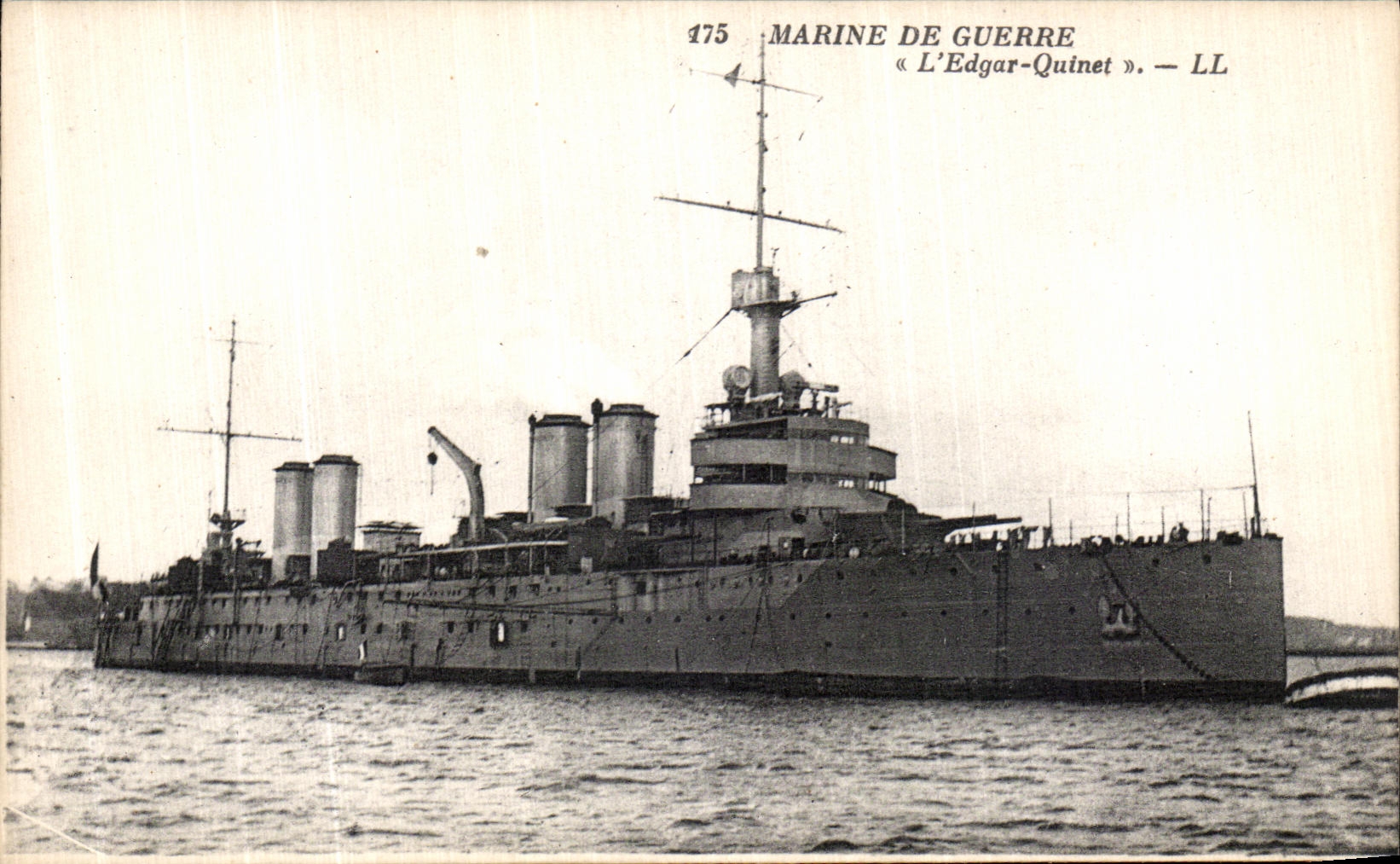 VINTAGE POSTCARD Navy L Edgar Quinet