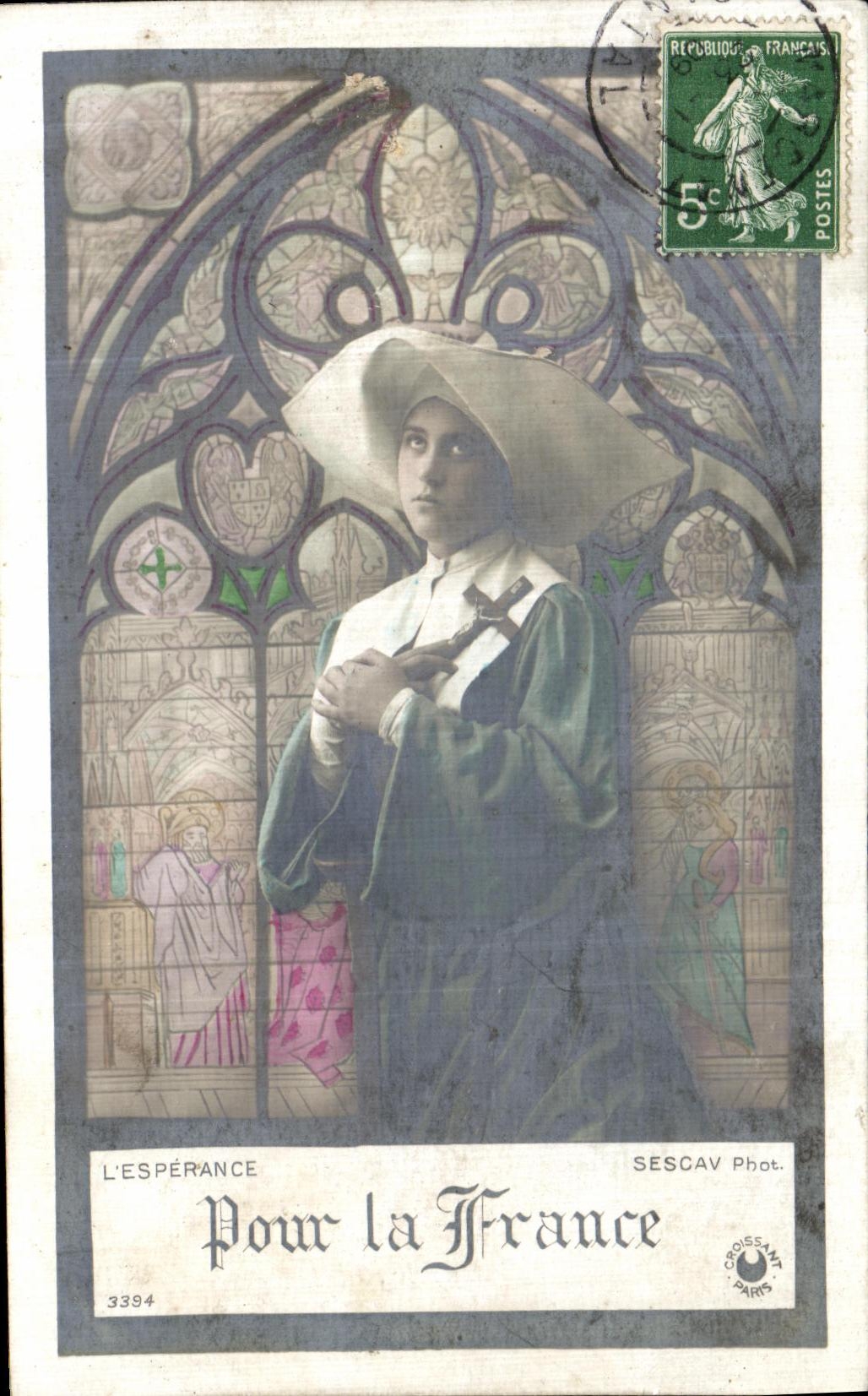 CPA Pour La France Femme Religieuse