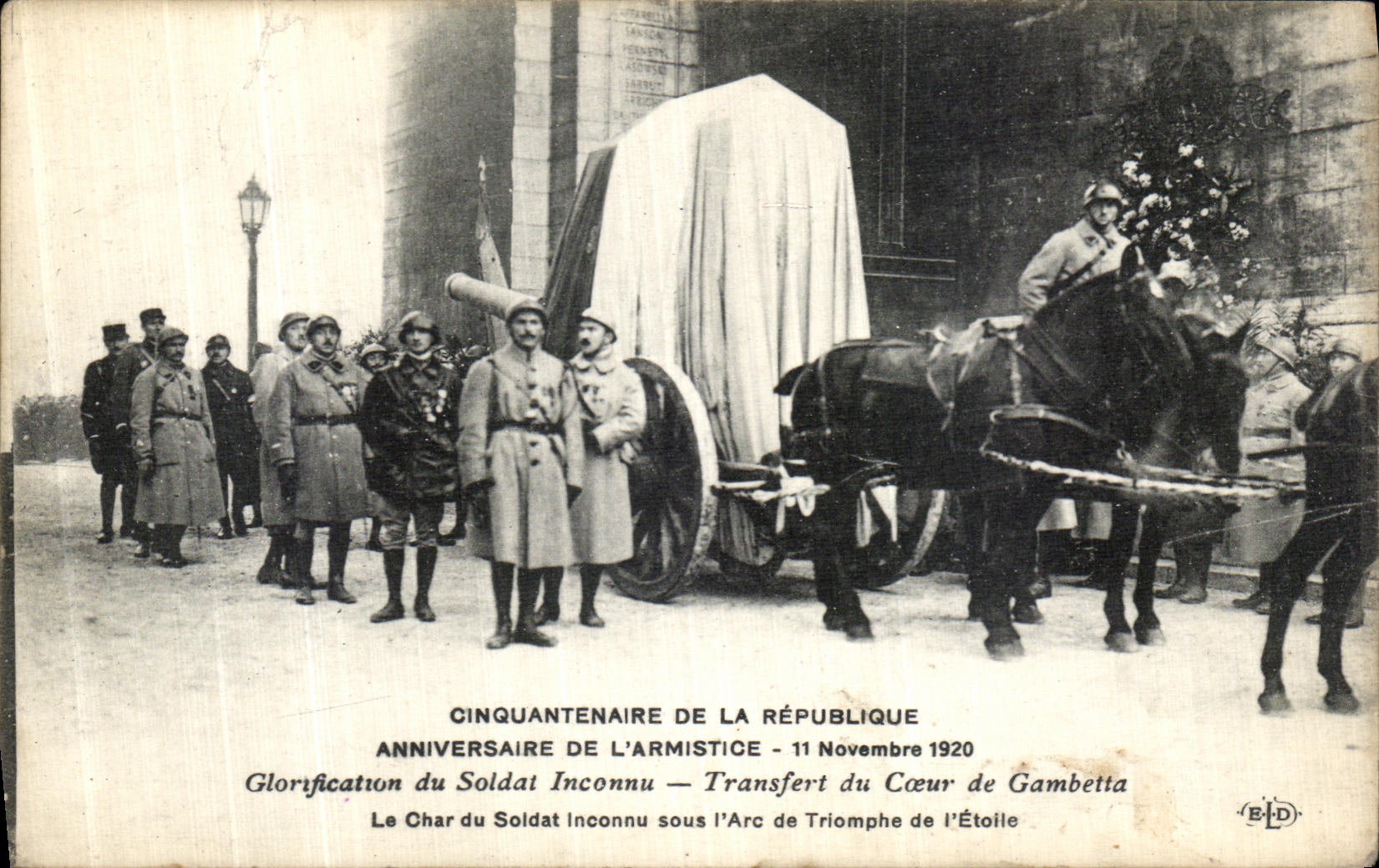 VINTAGE POSTCARD Fiftieth anniversary Of the Republic Birthday Of L Armistice Gambetta November