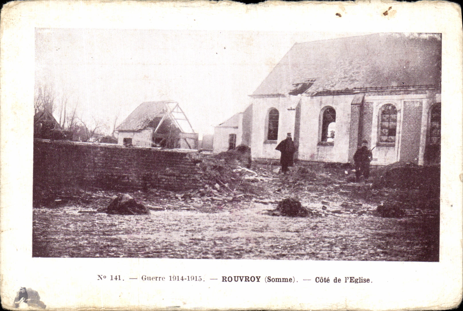 VINTAGE POSTCARD Rouvroy Dimensions L Church
