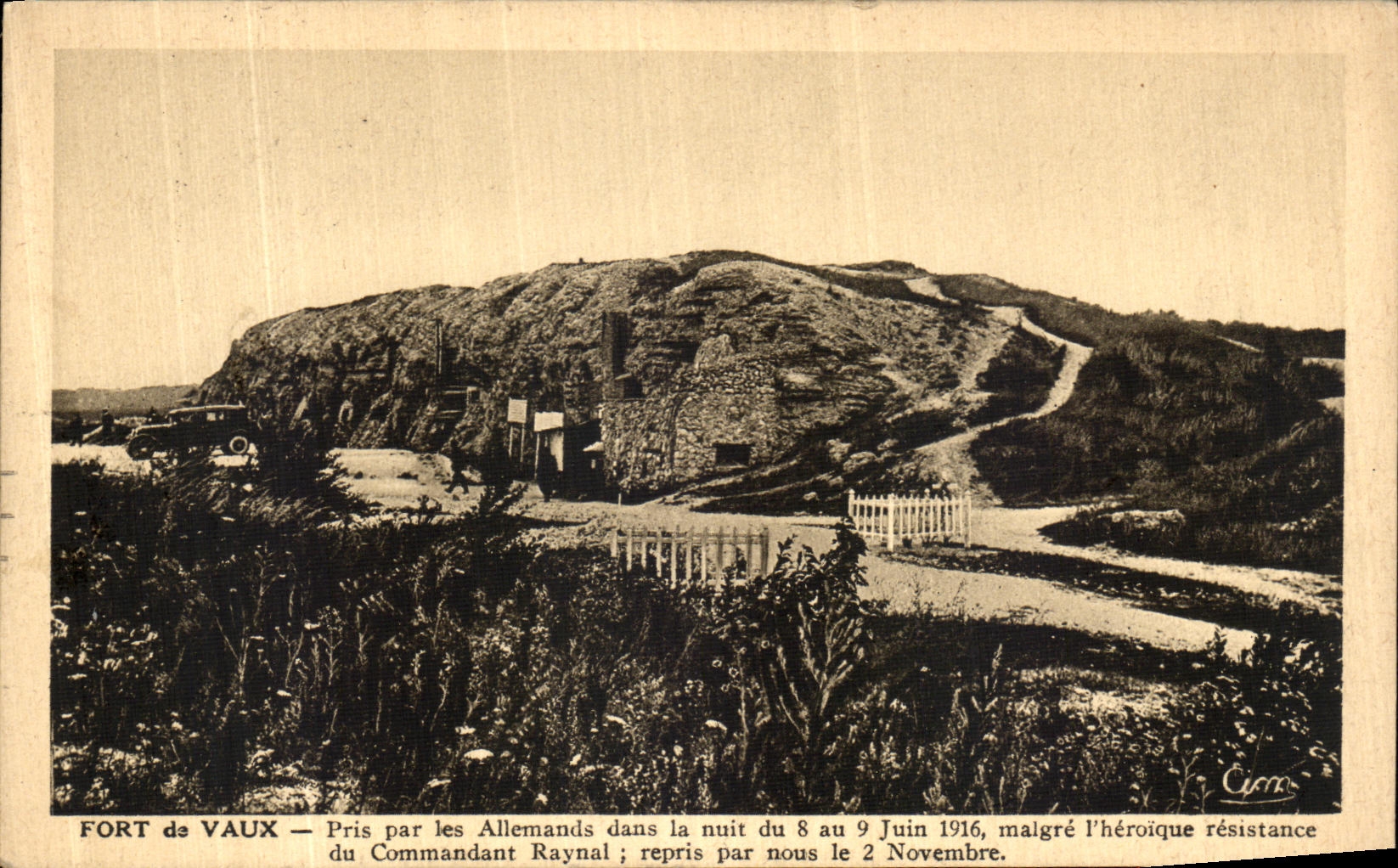 VINTAGE POSTCARD Fort de Vaux Taken by the Militaria Germans