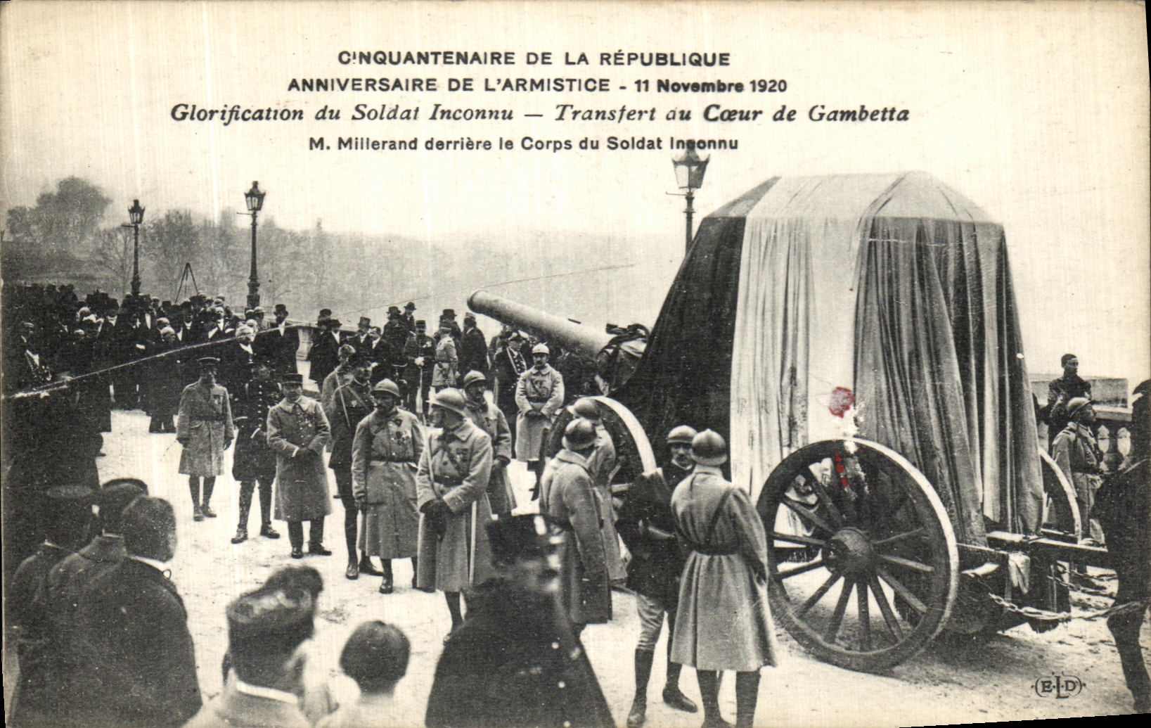 VINTAGE POSTCARD Fiftieth anniversary Of the Republic Birthday Of L Gambetta Armistice