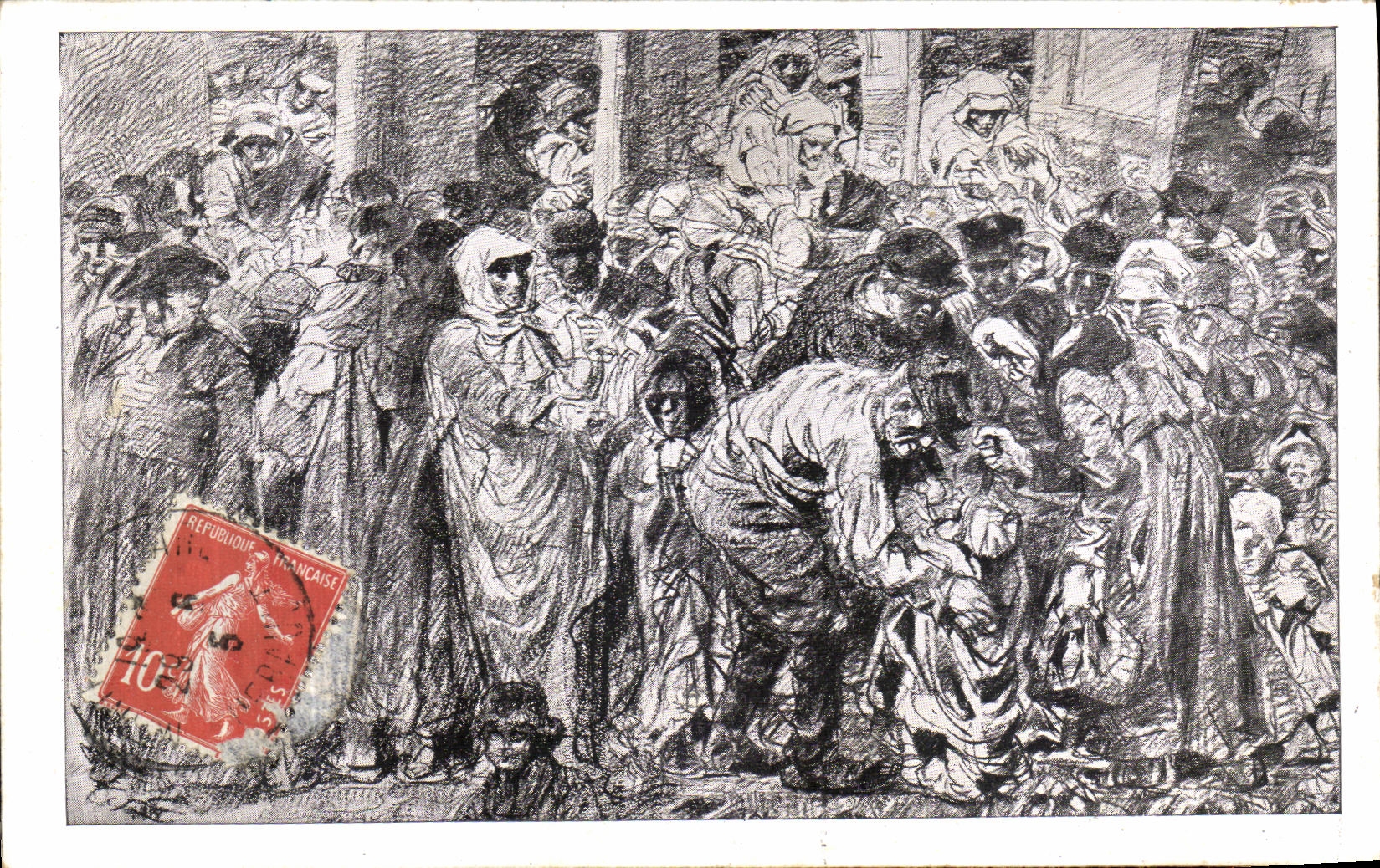 VINTAGE POSTCARD National Help Militaria