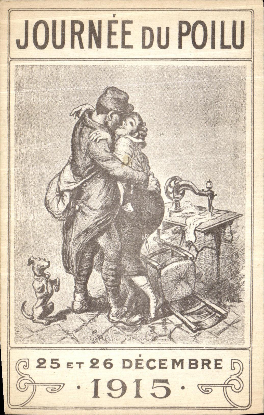 VINTAGE POSTCARD Day Of Hairy Militaria December 25th and 26th 1916