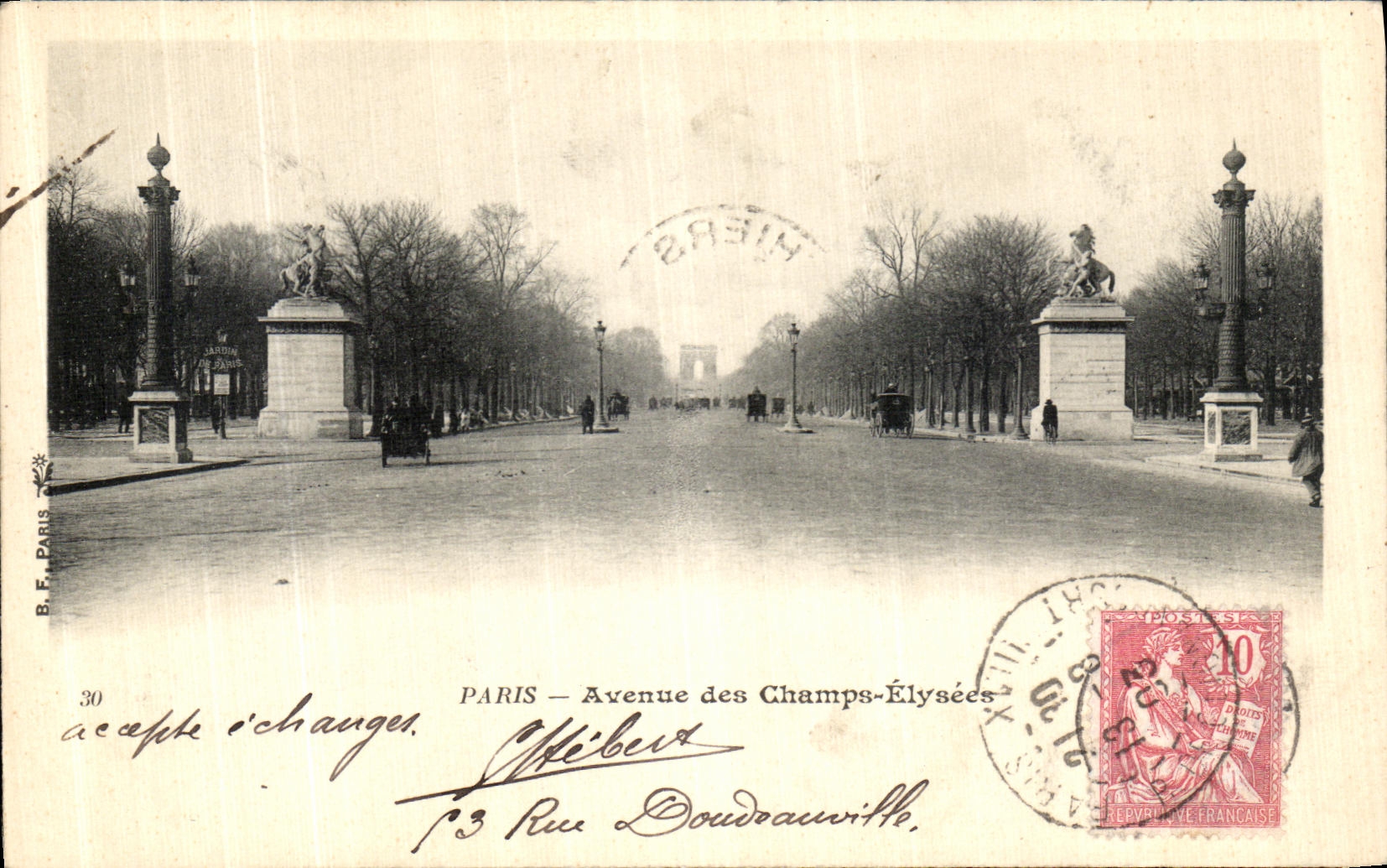 CPA Paris Avenue des Champs Elysecs
