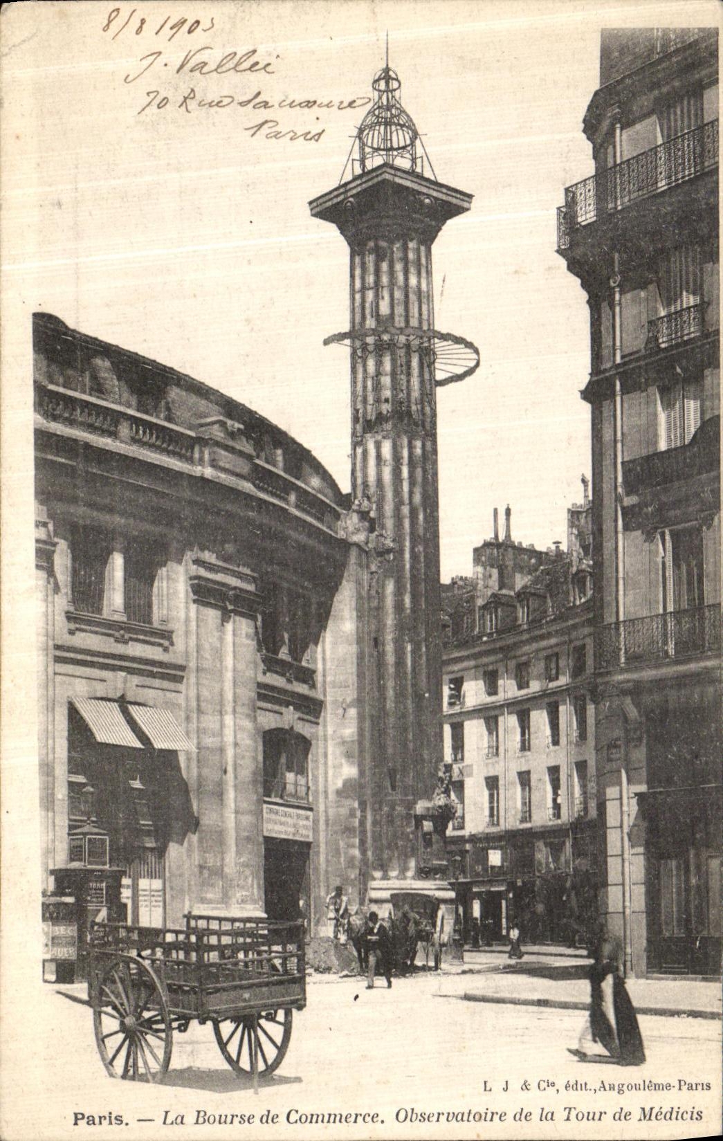 CPA Paris La Bourse de Commerce Observatoire de la Tour de Medicis