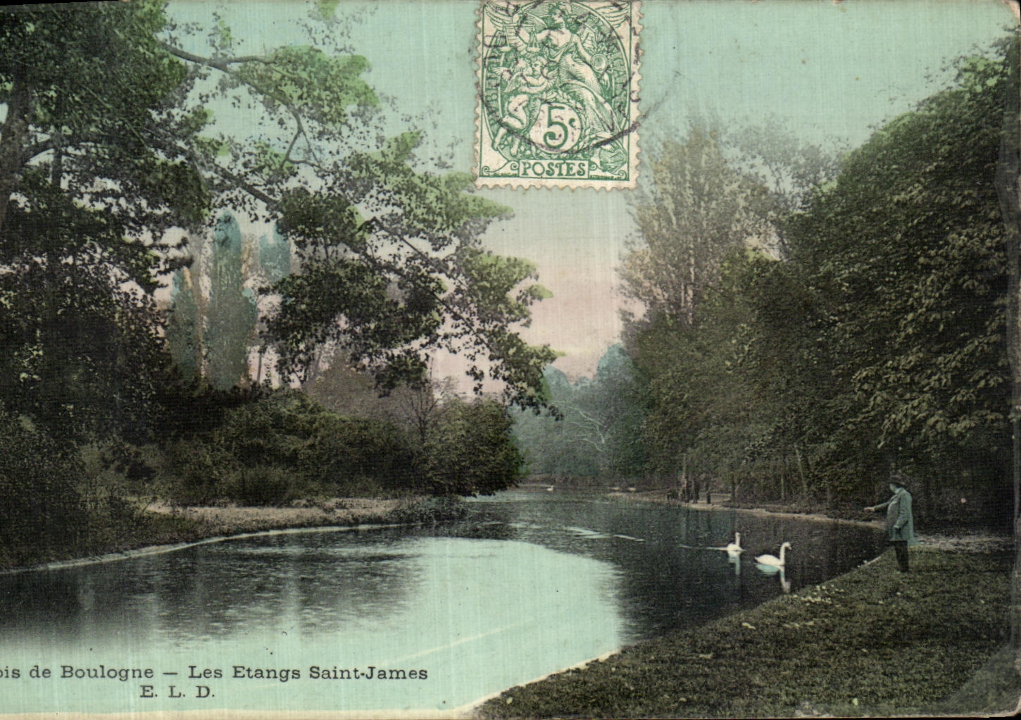 CPA Bois De Boulogne Les Etangs Saint James 