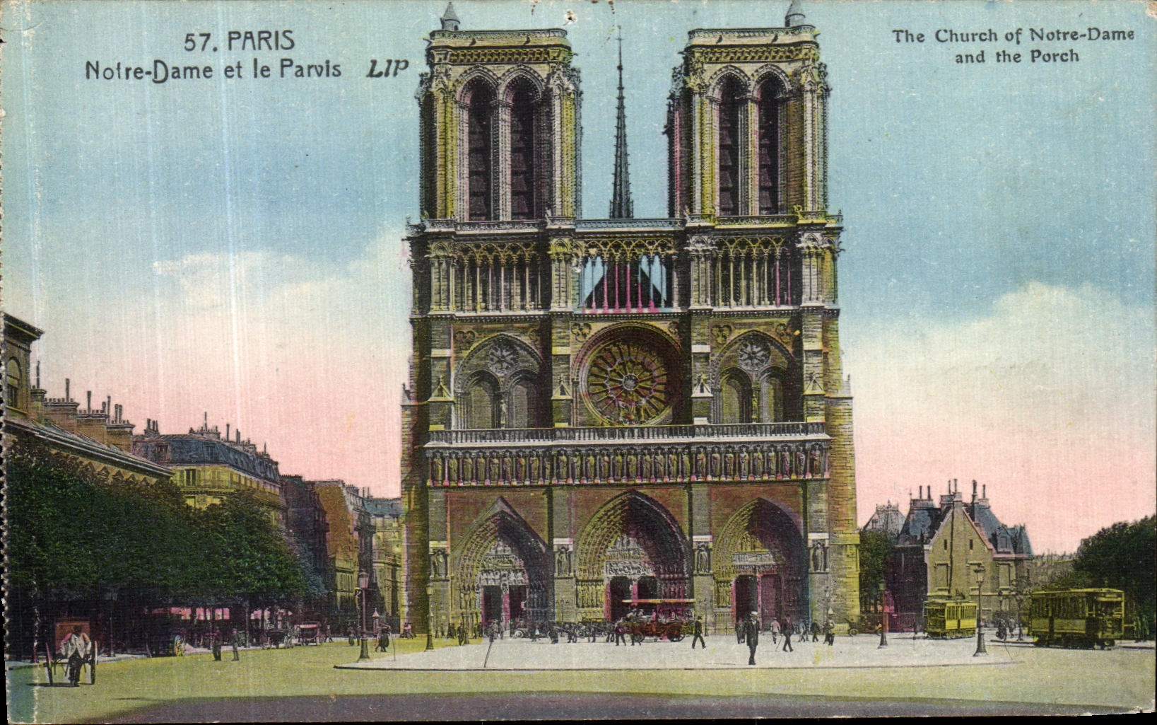 CPA Paris Notre Dame et Le Parvis