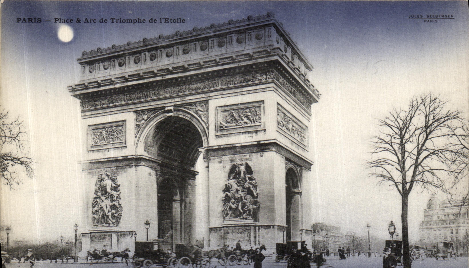 La POSTAL Paris de la VENDIMIA pone L escuela Arc de Triomphe