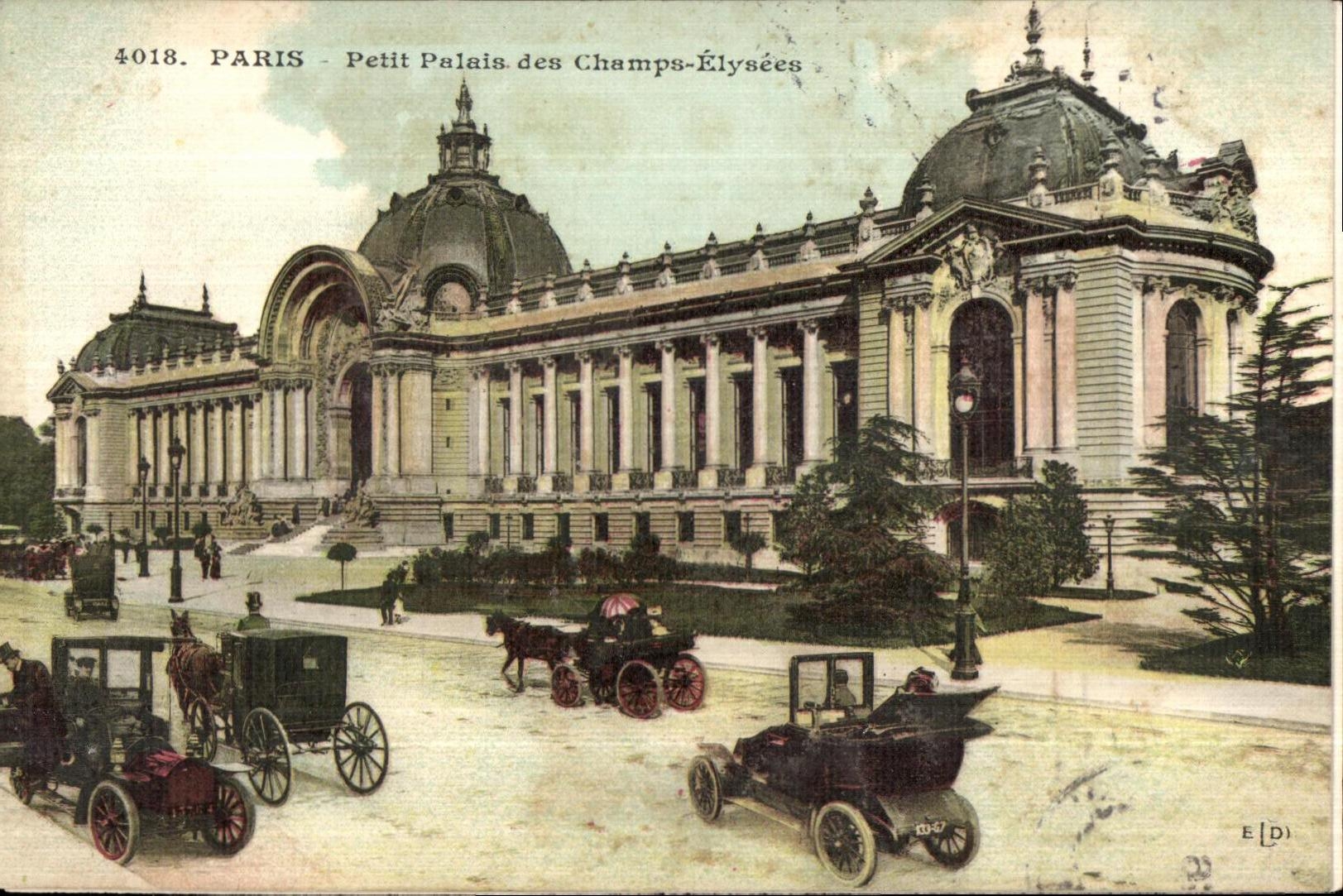 VINTAGE POSTCARD Paris Petit Palais of the Champs Elysees