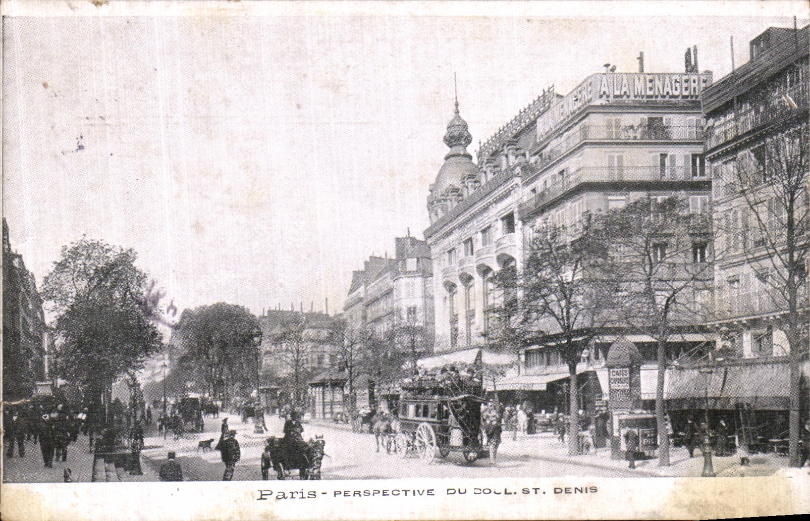 CPA Paris Perspective Du Bd Denis