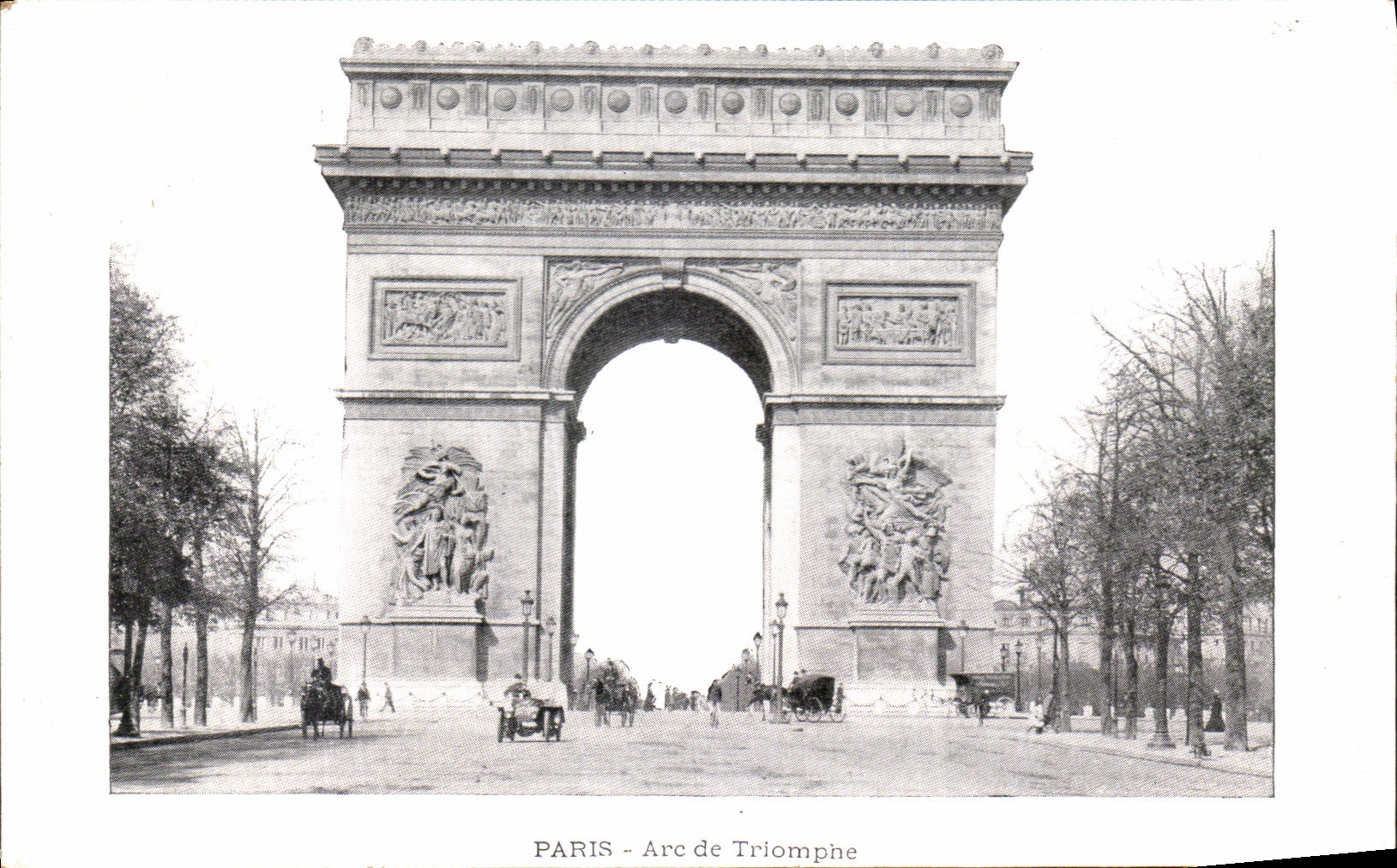 POSTAL Paris de la VENDIMIA Arc de Triomphe