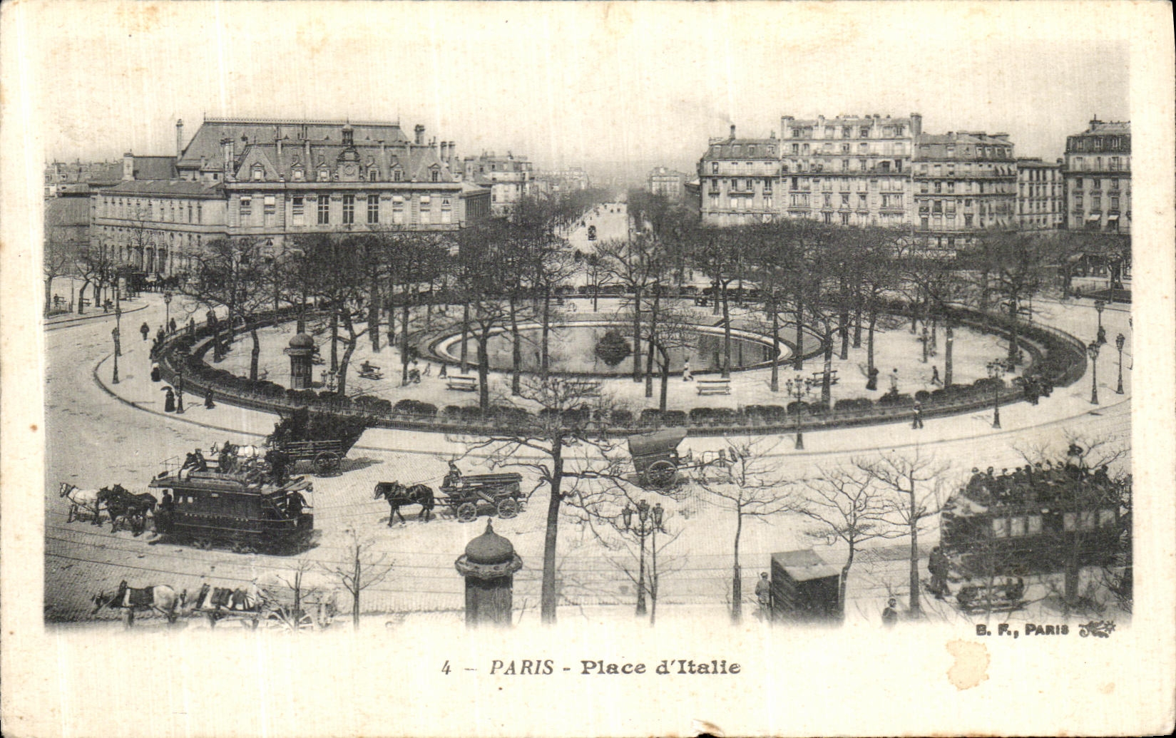 VINTAGE POSTCARD Paris Places D Italy