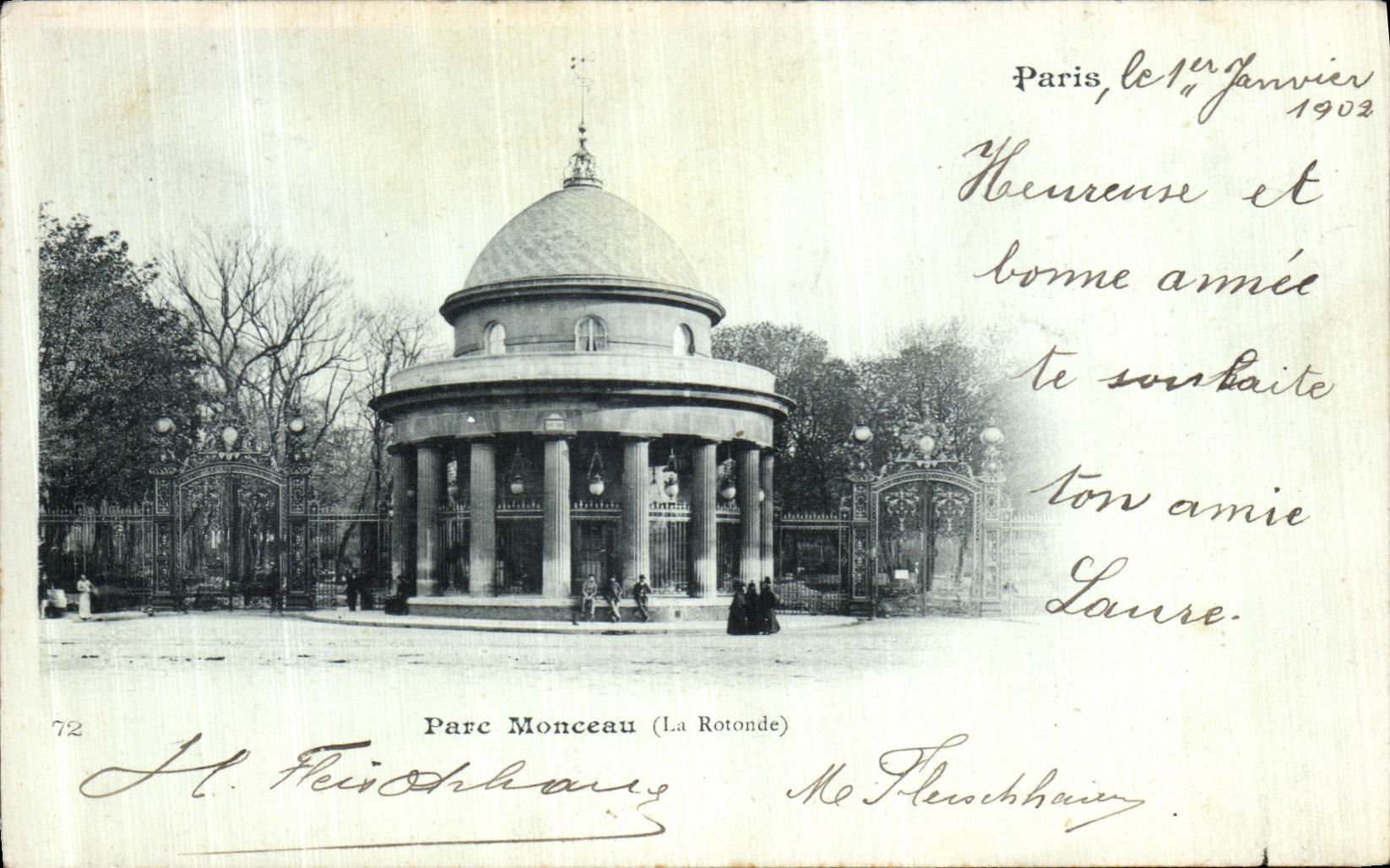 VINTAGE POSTCARD Paris Park Heap