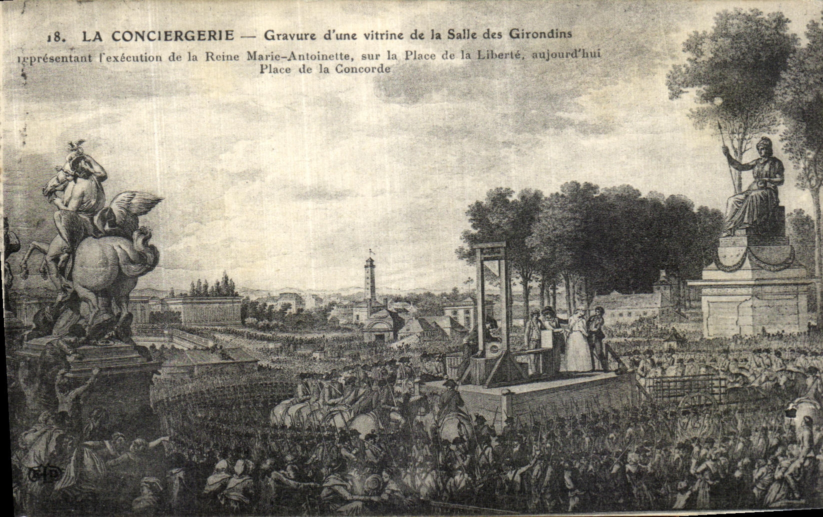 VINTAGE POSTCARD the Caretaker s lodge Engraving D a window of the Room of Of Gironde Paris