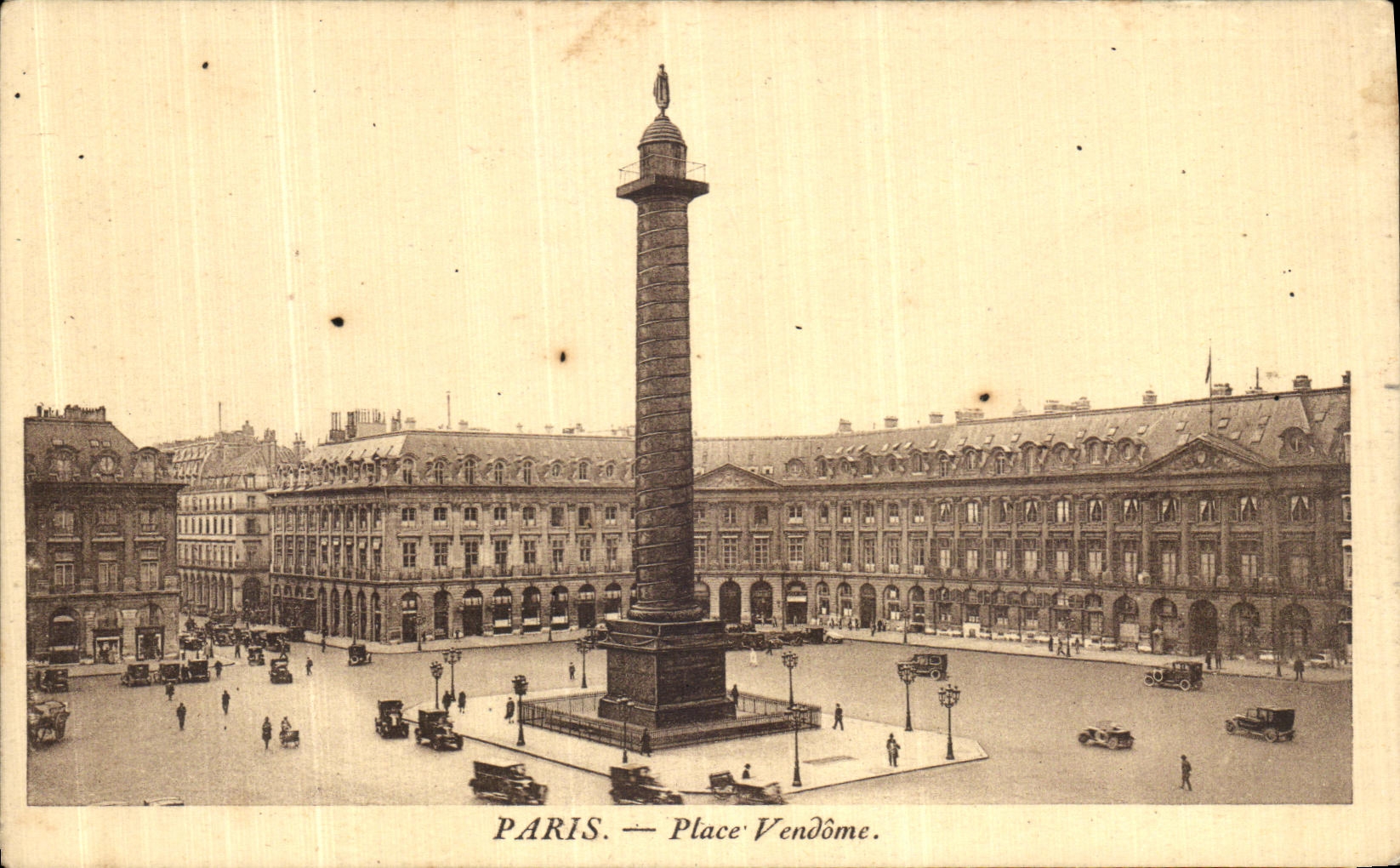VINTAGE POSTCARD Paris Places Vendome