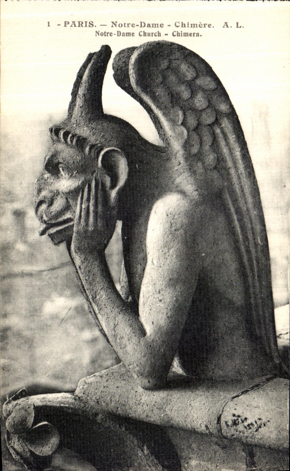 Sueno de Paris Notre Dame Daible de la POSTAL de la VENDIMIA